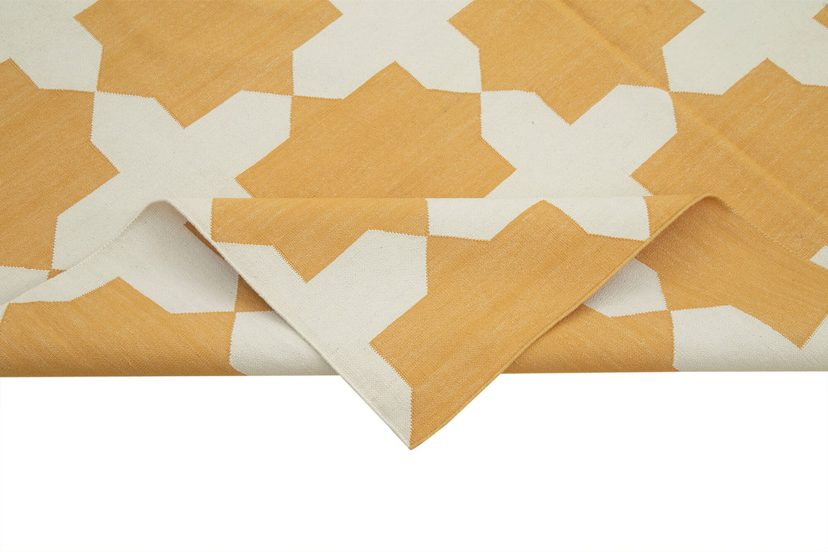 6x9 Yellow Dhurrie Rug - 32368