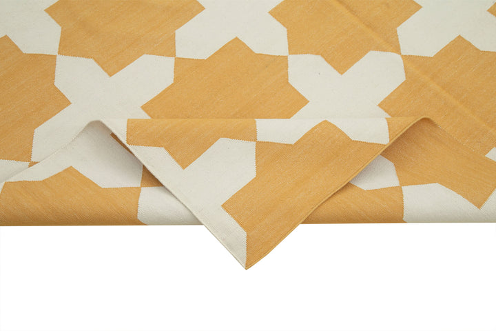 6x9 Yellow Dhurrie Rug - 32368