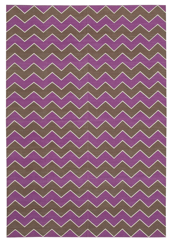 6x9 Brown Dhurrie Rug - 32370