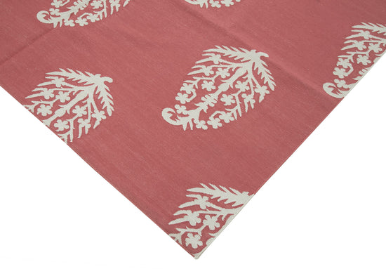 6x9 Red Dhurrie Rug - 32371