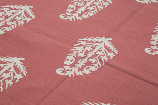 6x9 Red Dhurrie Rug - 32371