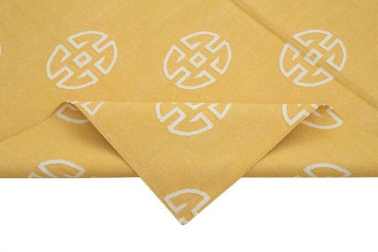 6x9 Yellow Dhurrie Rug - 32374