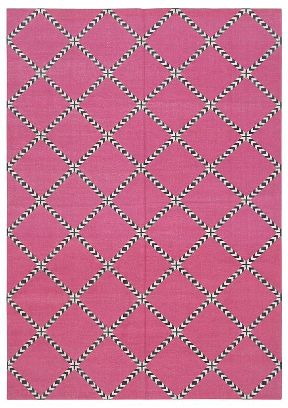 6x9 Purple Dhurrie Rug - 32376