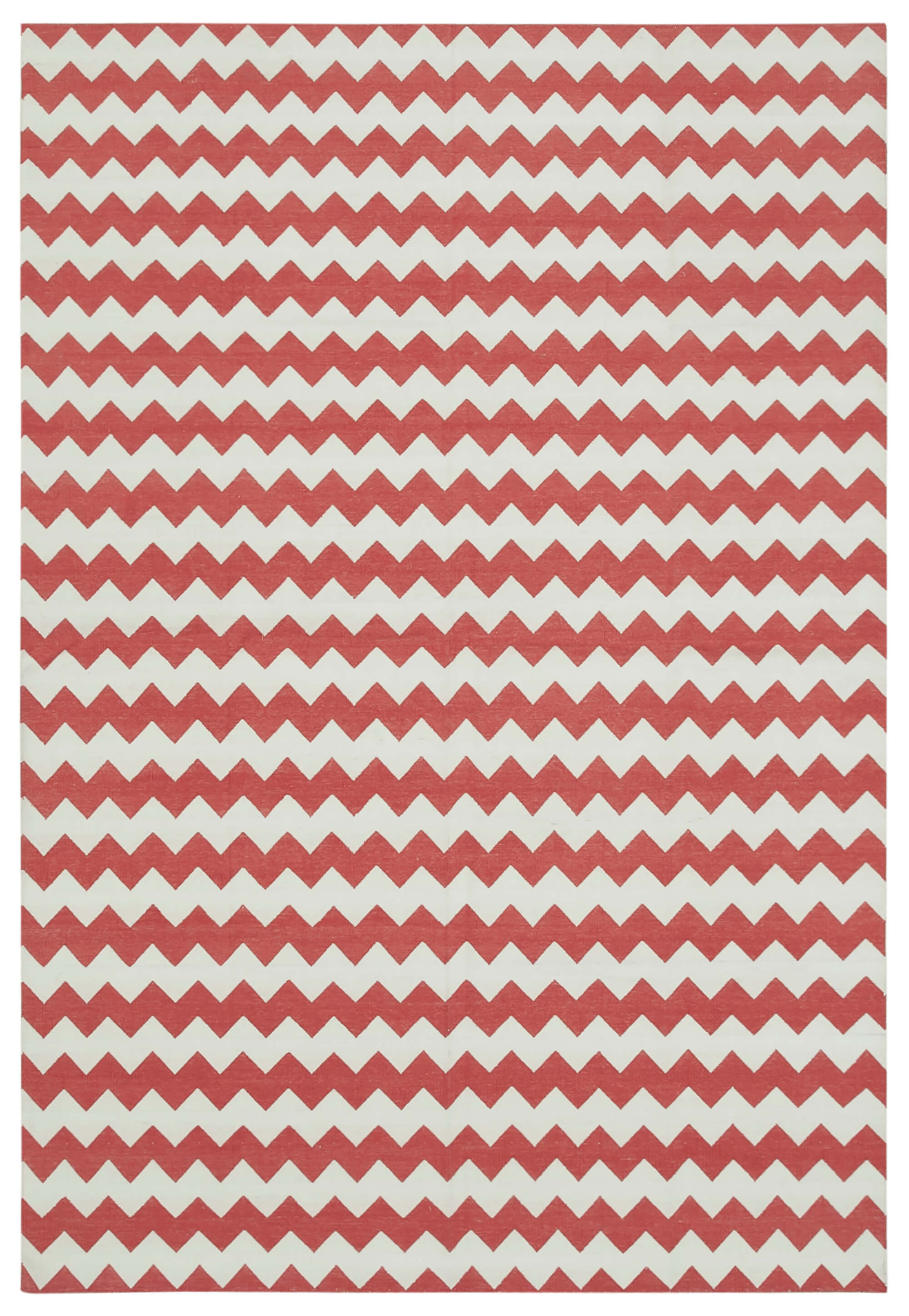 6x9 Red Dhurrie Rug - 32385