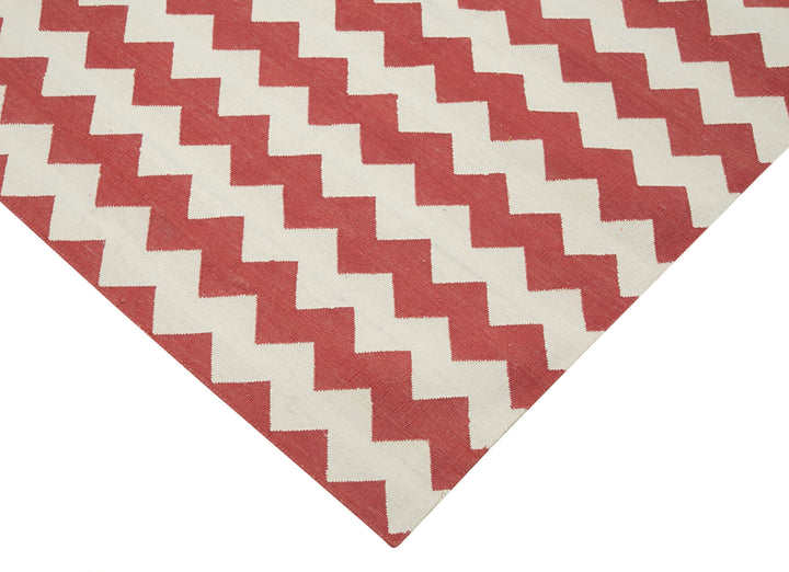 6x9 Red Dhurrie Rug - 32385