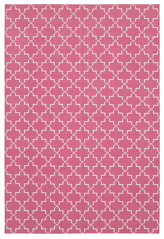 6x9 Pink Dhurrie Rug - 32388
