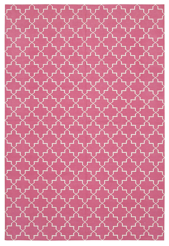 6x9 Pink Dhurrie Rug - 32388