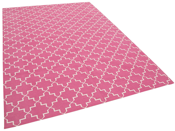 6x9 Pink Dhurrie Rug - 32388