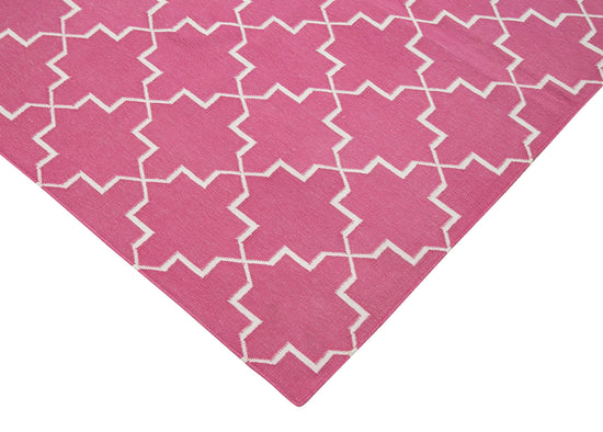 6x9 Pink Dhurrie Rug - 32388