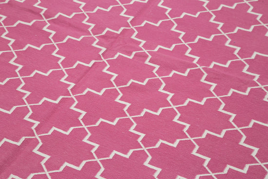 6x9 Pink Dhurrie Rug - 32388