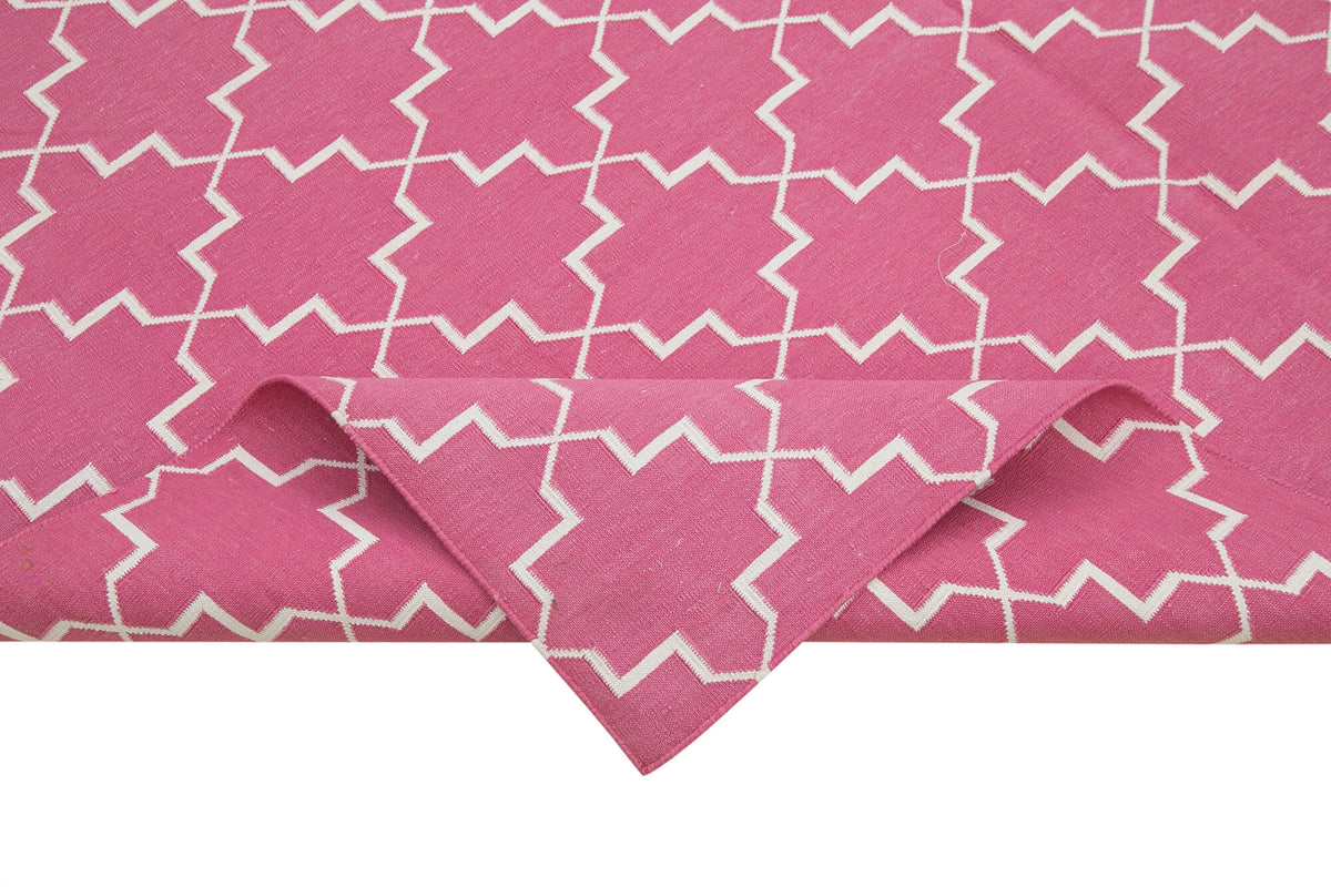 6x9 Pink Dhurrie Rug - 32388