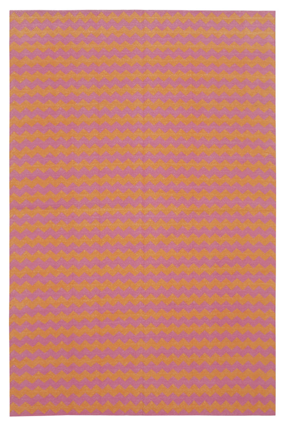 6x9 Purple Dhurrie Rug - 32395