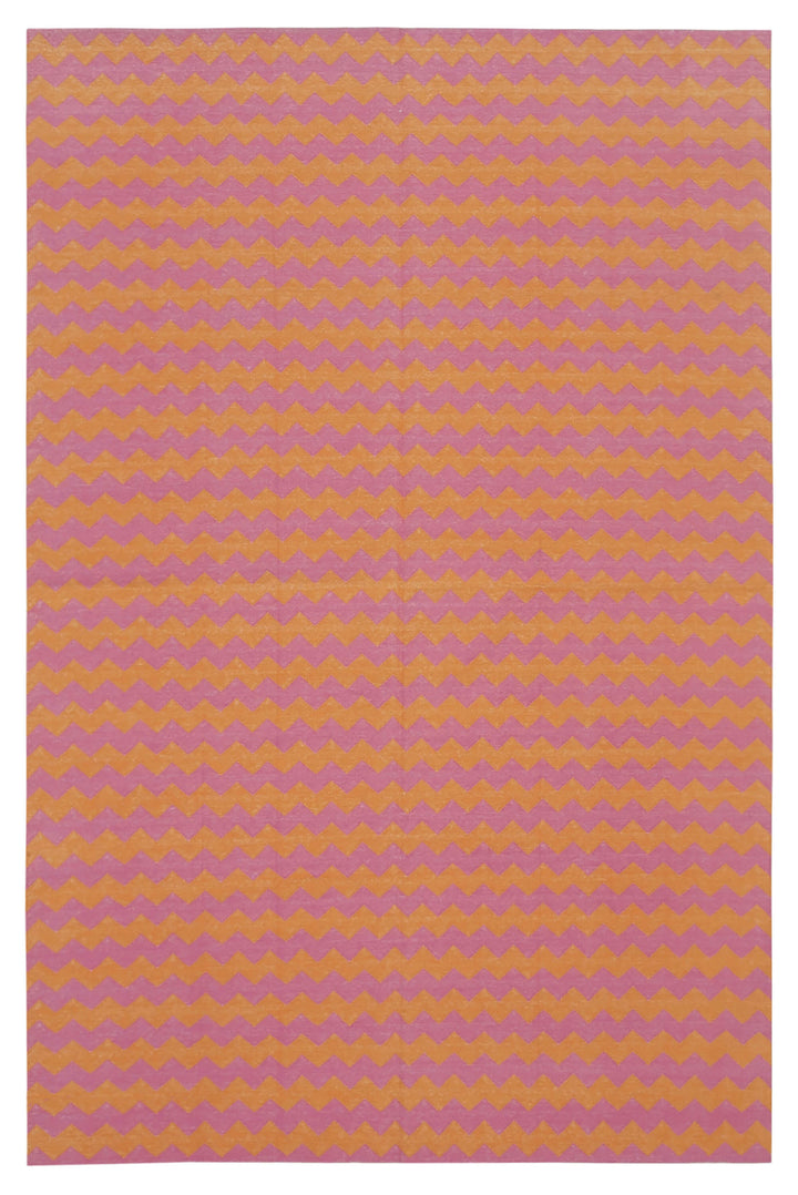 6x9 Purple Dhurrie Rug - 32395