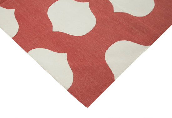 6x9 Red Dhurrie Rug - 32398