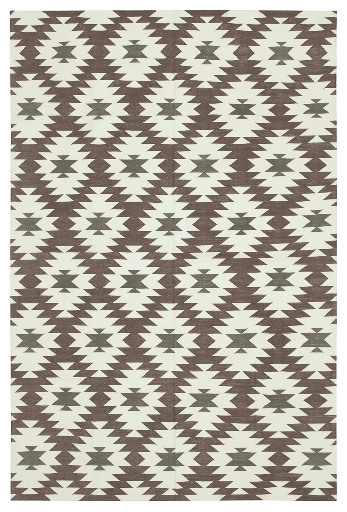 6x9 Brown Dhurrie Rug - 32400