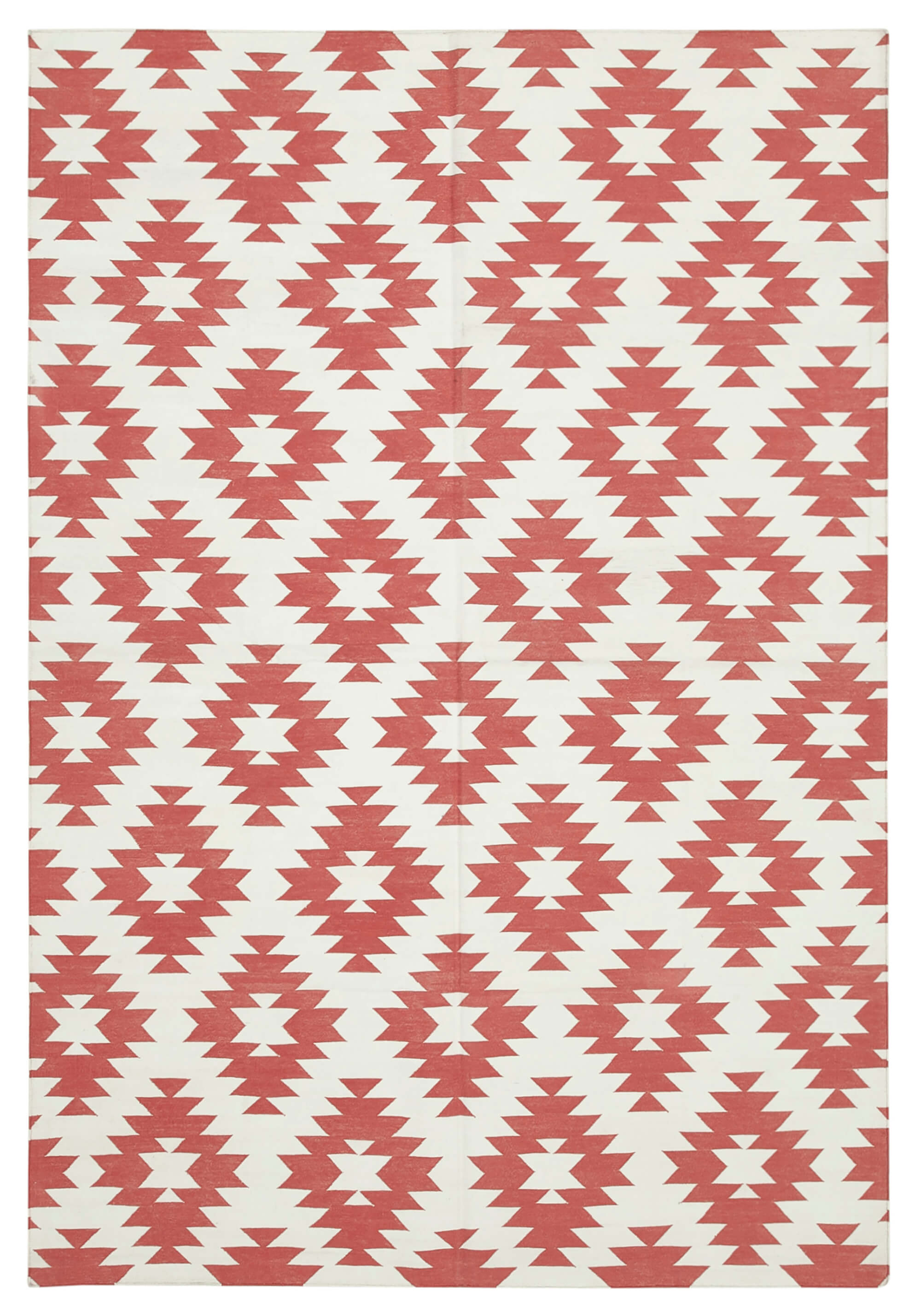 6x9 Red Dhurrie Rug - 32402