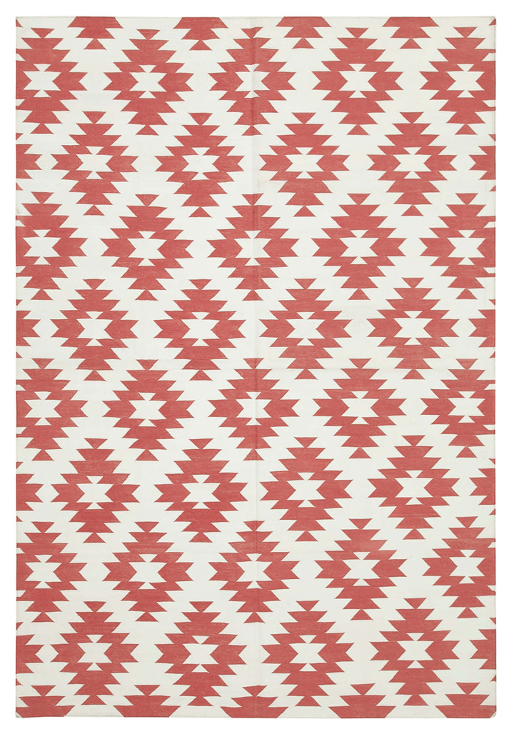 6x9 Red Dhurrie Rug - 32402