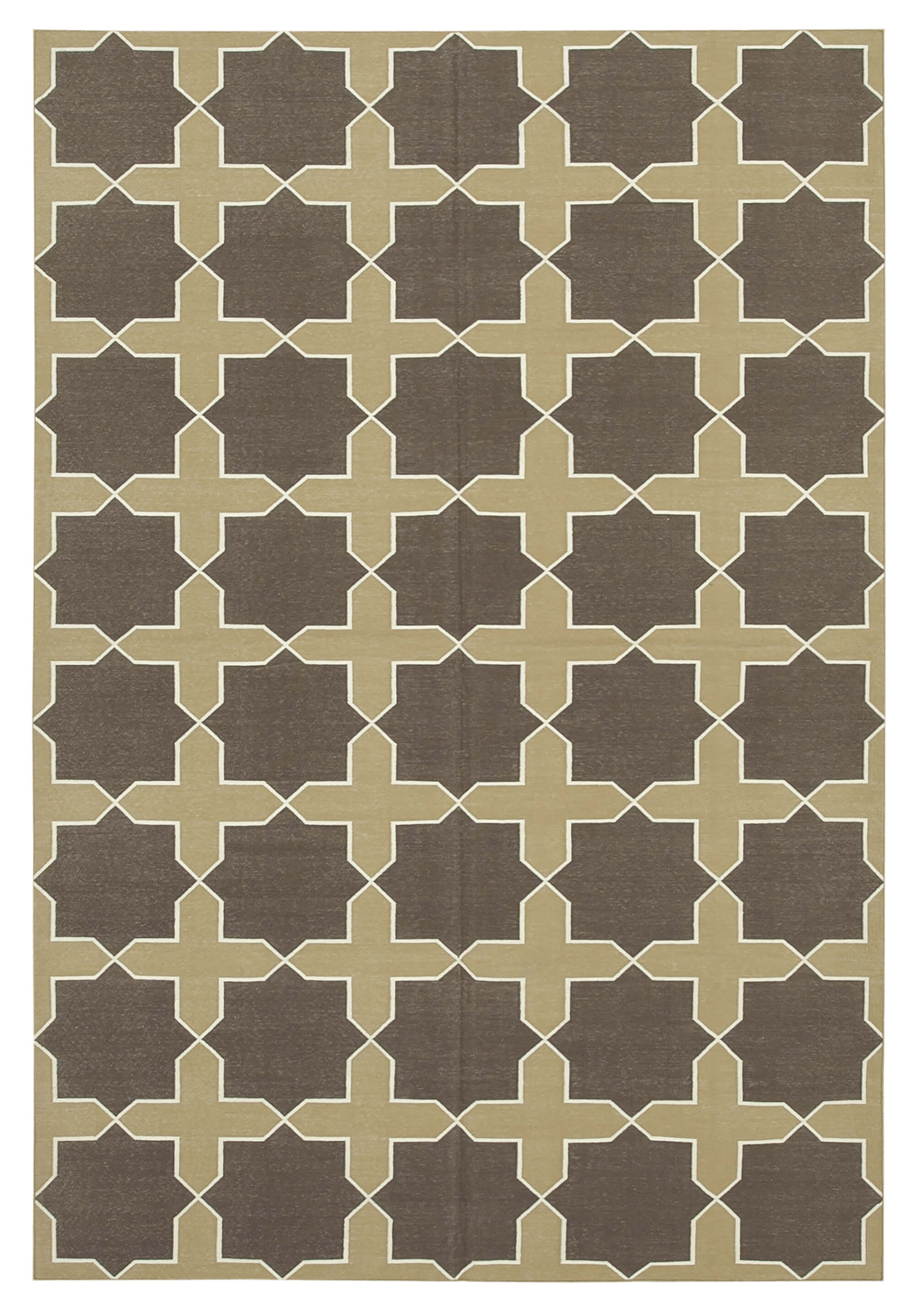 6x9 Brown Dhurrie Rug - 32406