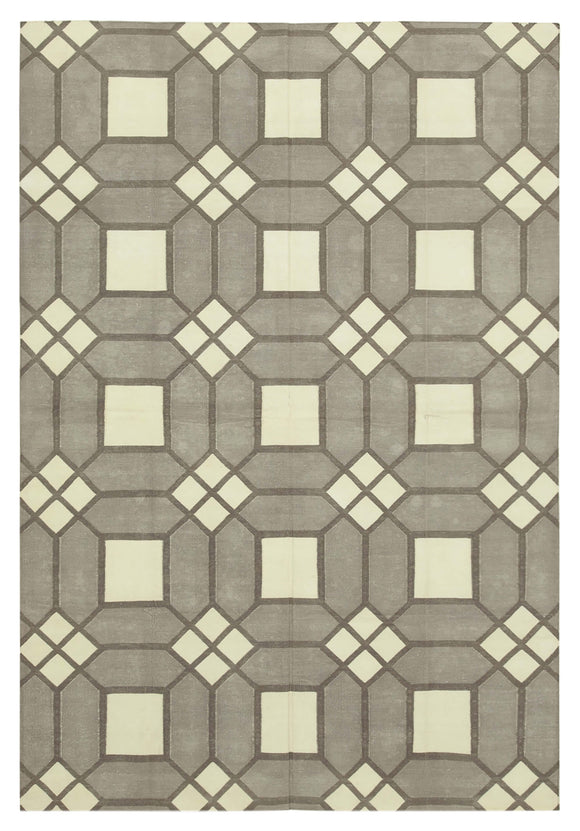 6x9 Grey Dhurrie Rug - 32407