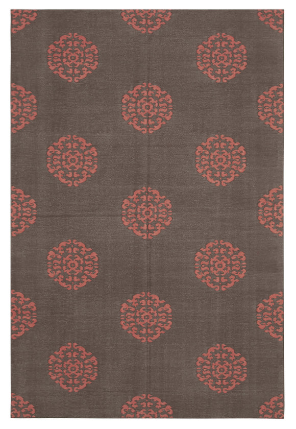 6x9 Brown Dhurrie Rug - 32408