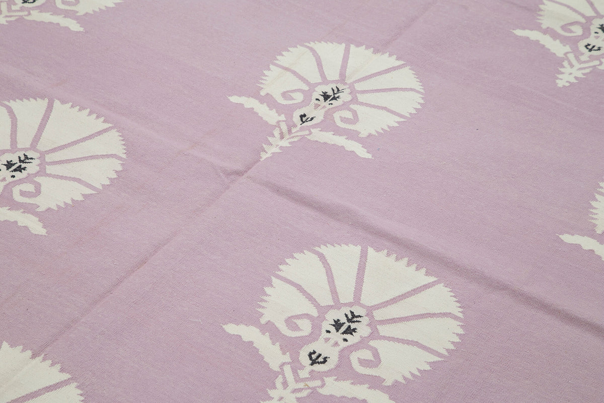 6x9 Purple Dhurrie Rug - 32411