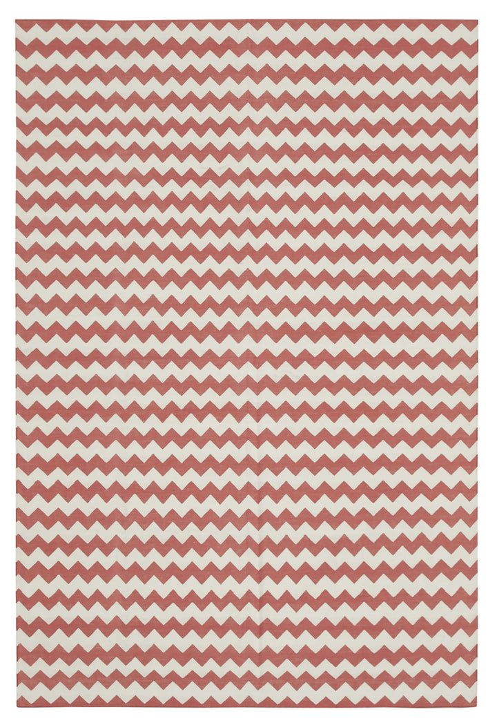 6x9 Red Dhurrie Rug - 32413