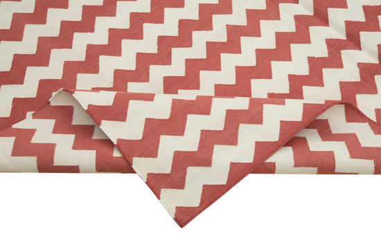 6x9 Red Dhurrie Rug - 32413