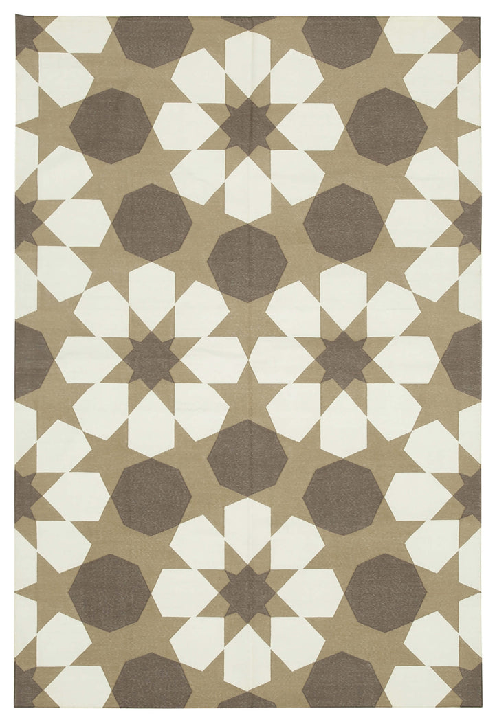 6x9 Brown Dhurrie Rug - 32417