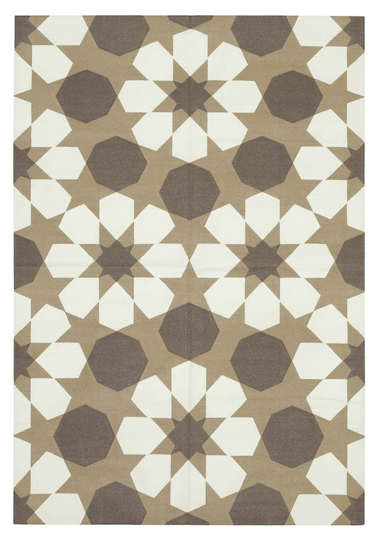 6x9 Brown Dhurrie Rug - 32418