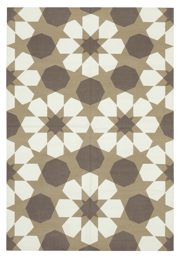 6x9 Brown Dhurrie Rug - 32418