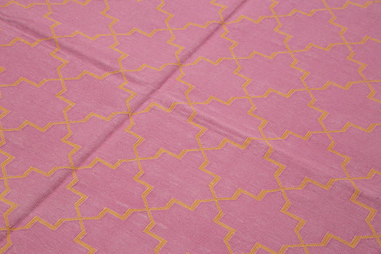 6x9 Pink Dhurrie Rug - 32423