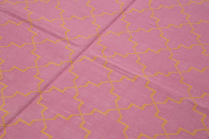 6x9 Pink Dhurrie Rug - 32423