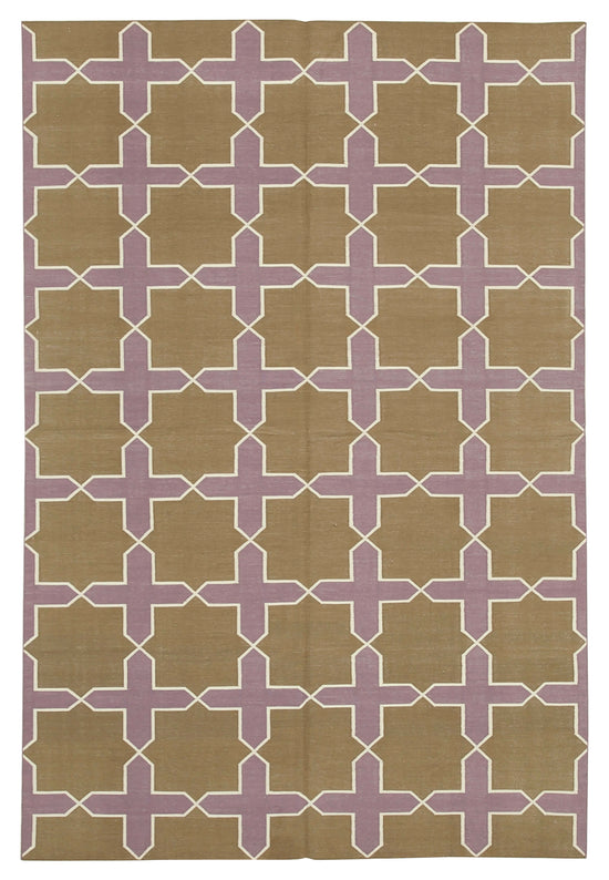 6x9 Brown Dhurrie Rug - 32424