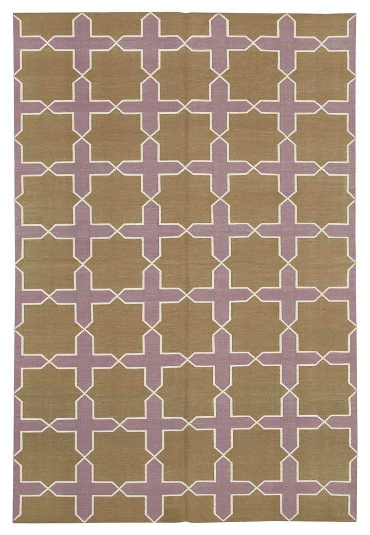 6x9 Brown Dhurrie Rug - 32424