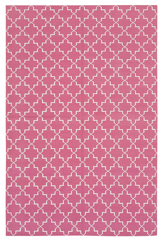6x9 Pink Dhurrie Rug - 32427