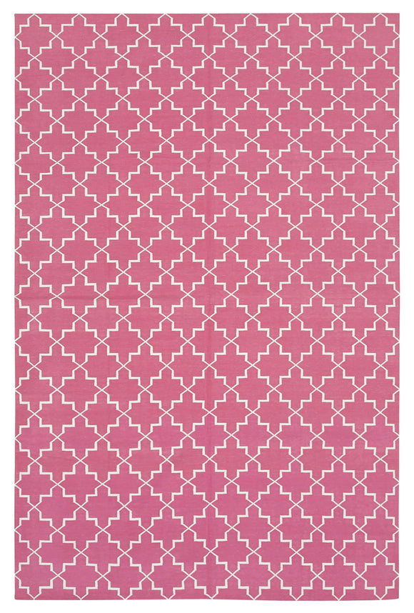 6x9 Pink Dhurrie Rug - 32427