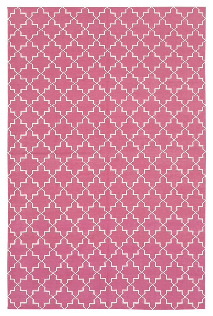 6x9 Pink Dhurrie Rug - 32427