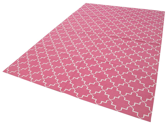 6x9 Pink Dhurrie Rug - 32427