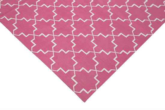 6x9 Pink Dhurrie Rug - 32427