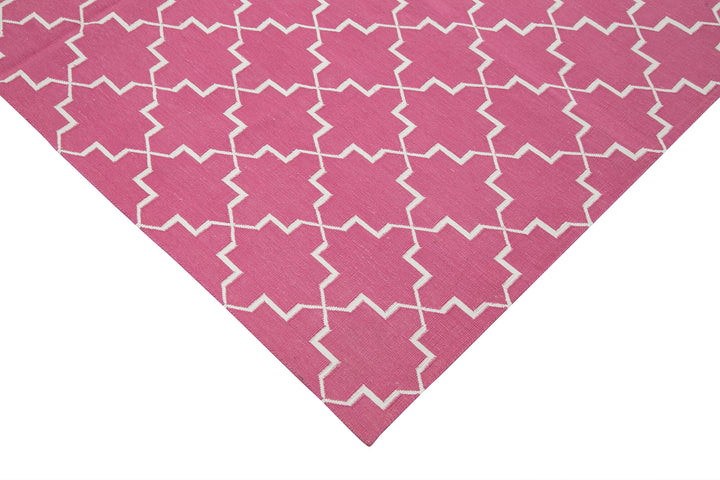 6x9 Pink Dhurrie Rug - 32427