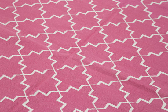 6x9 Pink Dhurrie Rug - 32427