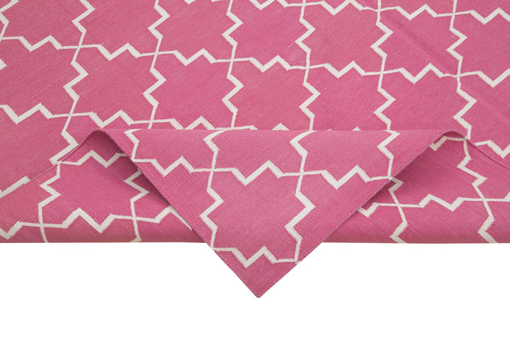 6x9 Pink Dhurrie Rug - 32427