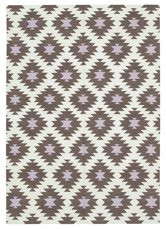 6x9 Brown Dhurrie Rug - 32430