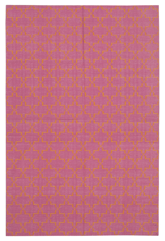 6x9 Pink Dhurrie Rug - 32431