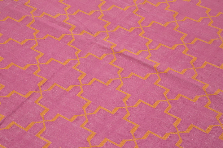 6x9 Pink Dhurrie Rug - 32431