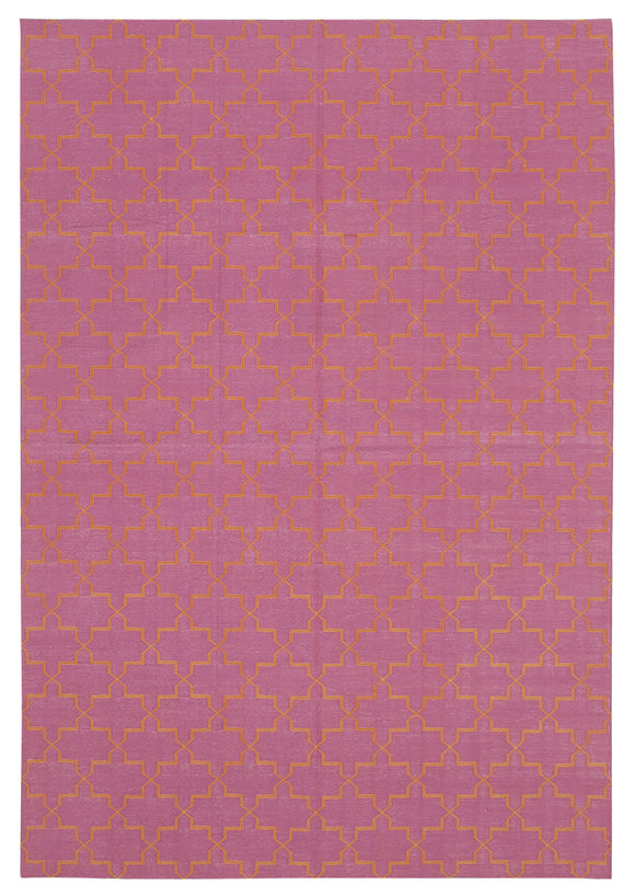 6x9 Pink Dhurrie Rug - 32433