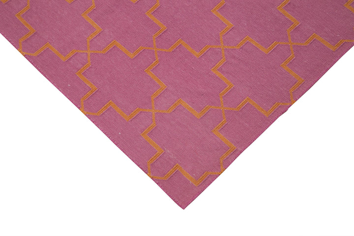6x9 Pink Dhurrie Rug - 32433