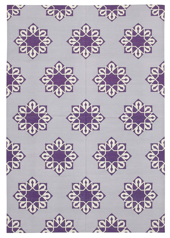 6x9 Purple Dhurrie Rug - 32437