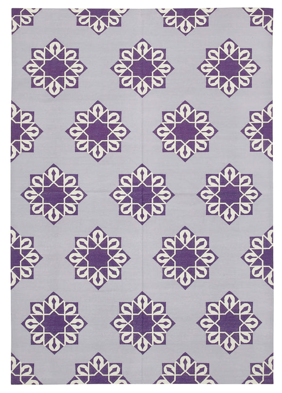 6x9 Purple Dhurrie Rug - 32437