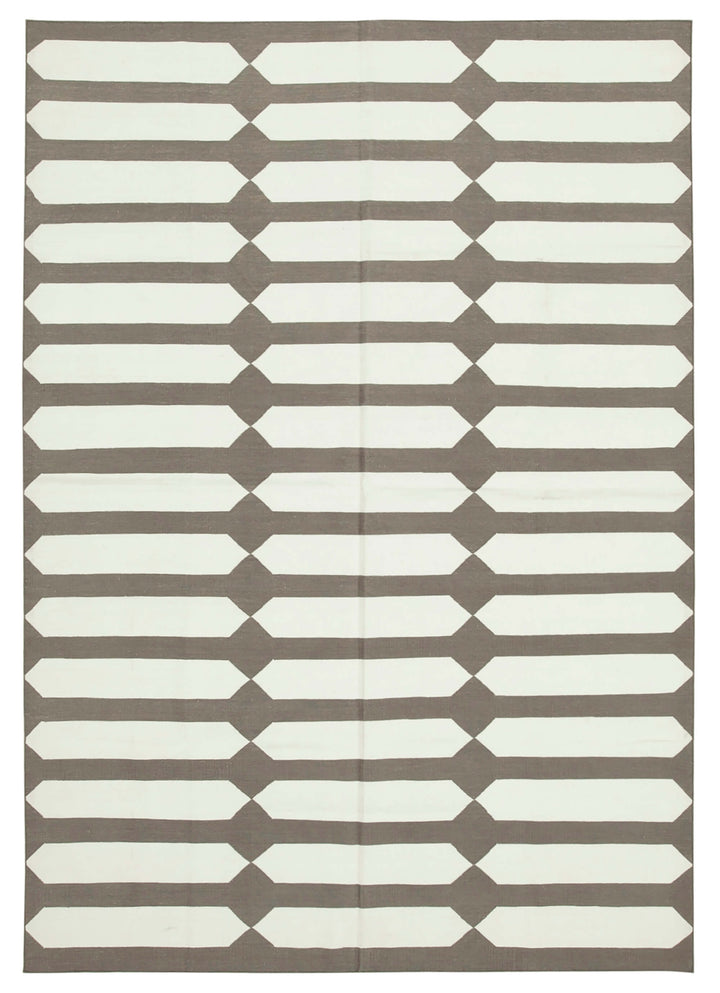 6x9 Brown Dhurrie Rug - 32438
